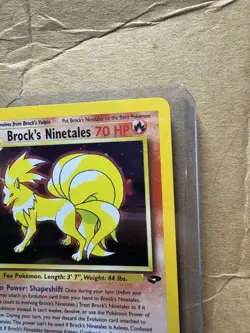 🔥Pokemon TCG 2000 Brock's Ninetales Unlimited Holo Rare Gym Challenge 3/132 - Image 4