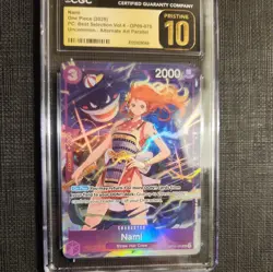 One Piece TCG Nami OP09-070 Alt Art UC CGC PRISTINE 10 'Gengar Nami' English - Image 2