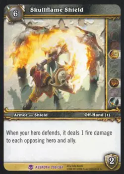World of Warcraft TCG Skullflame Shield - Heroes of Azeroth 299/361 - Image 1