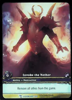 World of Warcraft TCG Invoke The Nether (Extended Art) - March of the Legion 108 - Image 1
