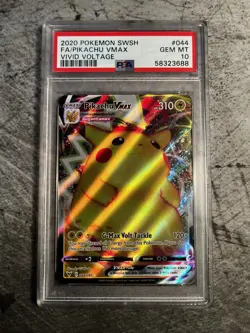 2020 Pokemon SWSH FA/Pikachu VMAX Vivid Voltage #44 - PSA 10 - Image 1