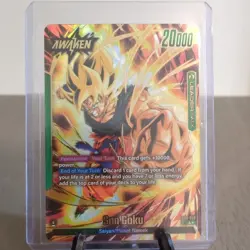 Bandai Dragon Ball Super FB05-049 Son Goku Leader Holo Awaken English Card - Image 1
