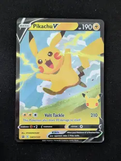 Pikachu V SWSH143 Promo SWSH: Sword & Shield Promo Cards Holo SWSD - Image 1