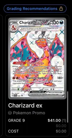 Charizard ex 056 Sv: Scarlet & Violet Promo Cards Holo PSA 9 - Image 3