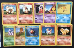 10 X Base Set WOTC Wizards Pokemon Cards Bundle Starmie Arcanine Growlithe PL-LP - Image 1