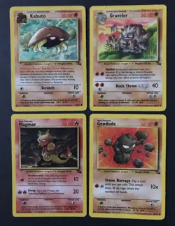 11 X Fossil Set WOTC Wizards of the Coast Pokemon Cards Bundle Magmar PL-LP - Image 2