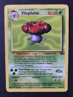 12 X Jungle Set WOTC Wizards of the Coast Pokemon Cards Vileplume 31/64 PL-LP - Image 2