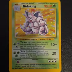 Pokemon TCG Nidoking Base Set Holo Unlimited Rare Card 11/102 NM Condition - Image 1