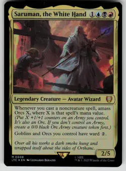 Saruman, the White Hand Foil Commander: The Lord of the Rings 8 MTG NM - Image 1