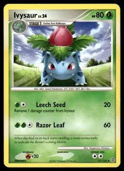 IVYSAUR - 51/132 Uncommon Secret Wonders Pokemon LP - Image 1