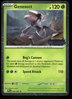 Genesect 008/094 Cosmos Holo Phantasmal Flames Pokemon TCG trading card - Image 1
