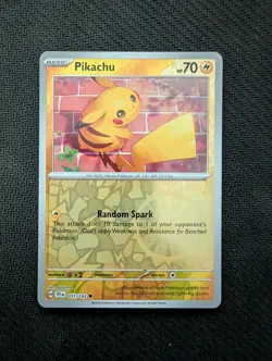 Pikachu 051/162 Common Temporal Forces Pokemon Reverse Holo Near Mint - Image 1