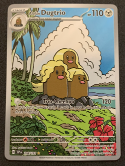 Alolan Dugtrio Pokemon Surging Sparks 208/191 Full Art Illustration Rare NM - Image 1