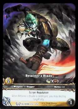 World of Warcraft TCG Retainer's Blade (Extended Art) - The Hunt for Illidan 232 - Image 1