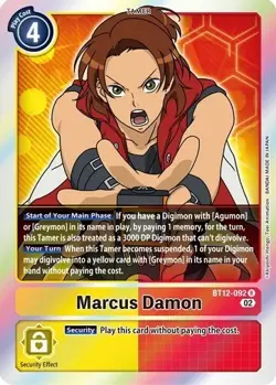Marcus Damon BT12-092 R Digimon Card Game Across Time - Image 1