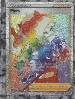 Piers 078/073 Rainbow Rare Champion's Path Pokemon Near Mint - Image 1