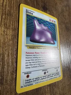 Ditto Fossil Holo Rare Unlimited 3/62 Basic HP50 English 1999 - Image 2