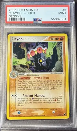 2005 Pokemon EX Deoxys 5 Claydol Holo PSA 9 Mint - Image 1