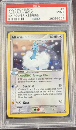 2007 Pokemon EX Power Keepers 2 Altaria Holo PSA 9 Mint - Image 1