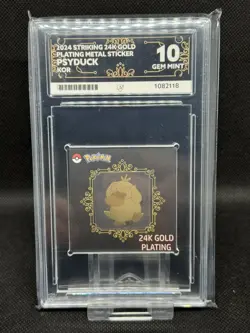 PSYDUCK 24k Gold Plated Pokemon Sticker - ACE 10 GEM MINT - Image 1