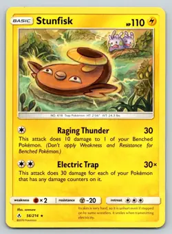 STUNFISK 56/214 R UNBROKEN BONDS POKEMON MP SOWSOW - Image 1