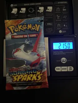 HEAVY! Lot Of 4 Surging Sparks Pokemon TCG Booster Pack 21.50g+ - Image 2