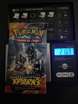 HEAVY! Lot Of 4 Surging Sparks Pokemon TCG Booster Pack 21.50g+ - Image 3