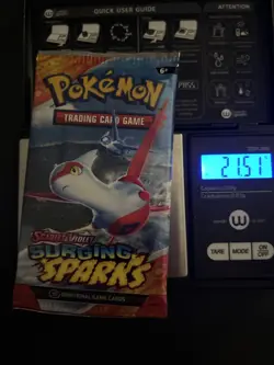 HEAVY! Lot Of 4 Surging Sparks Pokemon TCG Booster Pack 21.50g+ - Image 4