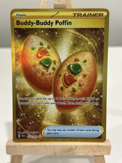 Pokemon TCG Buddy-Buddy Poffin 223/167 Twilight Masquerade Hyper Rare Holo - NM - Image 1