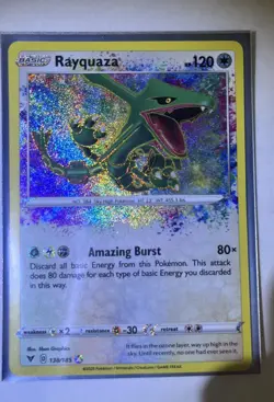 Pokemon TCG Rayquaza Vivid Voltage 138/185 Holo Amazing Rare - Image 2