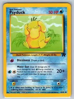 Psyduck 65/82 Common Team Rocket Pokemon Unlimited Near Mint - Image 1