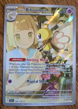 Lillies Ribombee 164/159 Pokemon Rare Art Holo Journey Together - Image 1