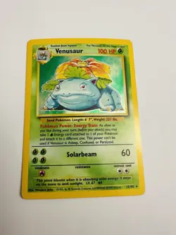 Pokemon Venusaur Base Set Holo Rare 15/102 100 HP Stage 2 1999-2000 Wizards - Image 1