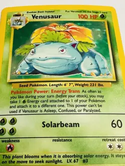 Pokemon Venusaur Base Set Holo Rare 15/102 100 HP Stage 2 1999-2000 Wizards - Image 2