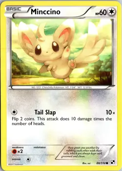 Pokemon TCG Minccino Black and White 88/114 LP - Image 1