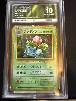 Pokemon Ivysaur Holo Card Classic Collection 002/032 ACE 10 Perfect Subgrades - Image 1