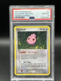 Pokemon Igglybuff EX Hidden Legends Reverse Holo #37 PSA 10 Gem Mint - Image 2