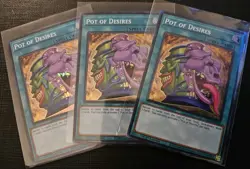 3x Pot of Desires - 1st Edition Super Rare RA01-EN056 NM Yugioh Playset - Image 1