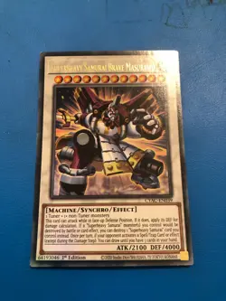 YUGIOH Ultra Rare Superheavy Samurai Brave Masurawo CYAC-EN039 1st Edition - Image 1