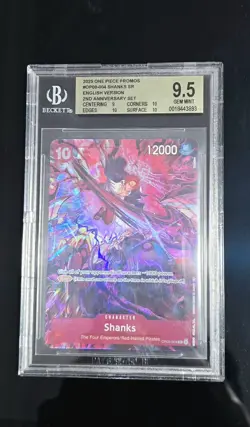2025 ONE PIECE ENGLISH VERSION 2ND ANNIVERSARY SET #004 SHANKS BGS 9.5 - Image 1