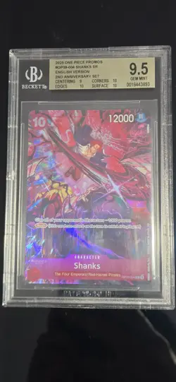 2025 ONE PIECE ENGLISH VERSION 2ND ANNIVERSARY SET #004 SHANKS BGS 9.5 - Image 3