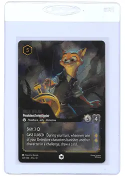 Lorcana TCG Nick Wilde Persistent Investigator Enchanted 239/204 Whispers Well - Image 2