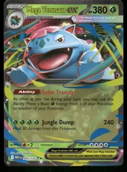 Mega Venusaur ex 003/132 Double Rare Holo Mega Evolution Pokemon TCG card - Image 1