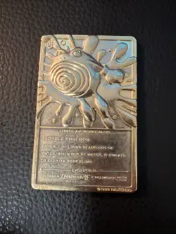 Poliwhirl 23K Gold Plated Pokemon Card 1999 Burger King Vintage Collectible - Image 2