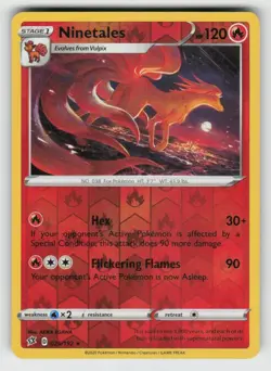 Reverse Holo Ninetales 025/192 Rare Rebel Clash Near Mint - Image 1