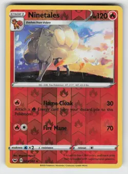 Reverse Holo Ninetales 023/202 Rare Sword & Shield Near Mint - Image 1