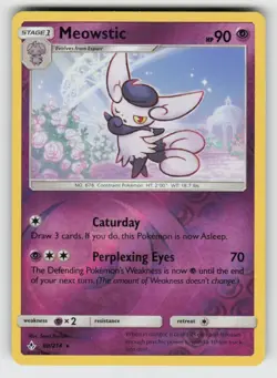 Reverse Holo Meowstic 80/214 Rare Unbroken Bonds Near Mint - Image 1