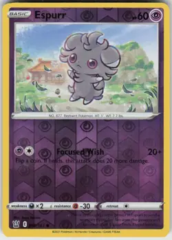 Reverse Holo Espurr 060/163 Common Battle Styles Near Mint - Image 1
