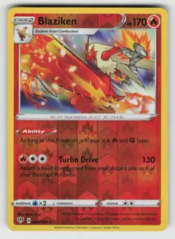 Reverse Holo Blaziken 024/189 Rare Darkness Ablaze Near Mint - Image 1