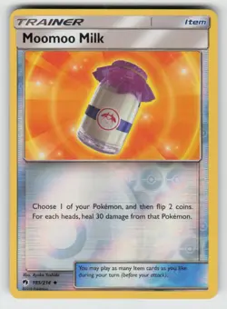 Reverse Holo Moomoo Milk 185/214 Uncommon Lost Thunder Near Mint - Image 1